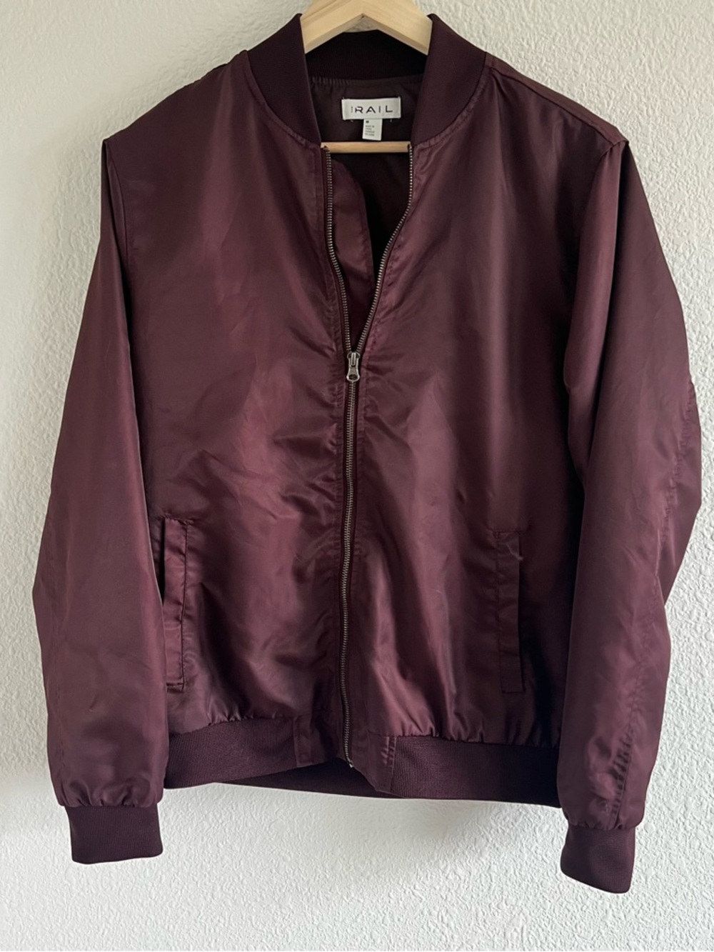 The Rail Burgundy Bomber Jacket Medium
